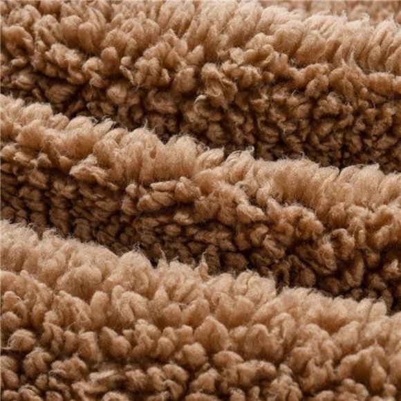 Catalonia Classic Reversible Sherpa Jacket, Fuzzy Winter Coat w/ Hood and Pocket - Picture 6 of 6